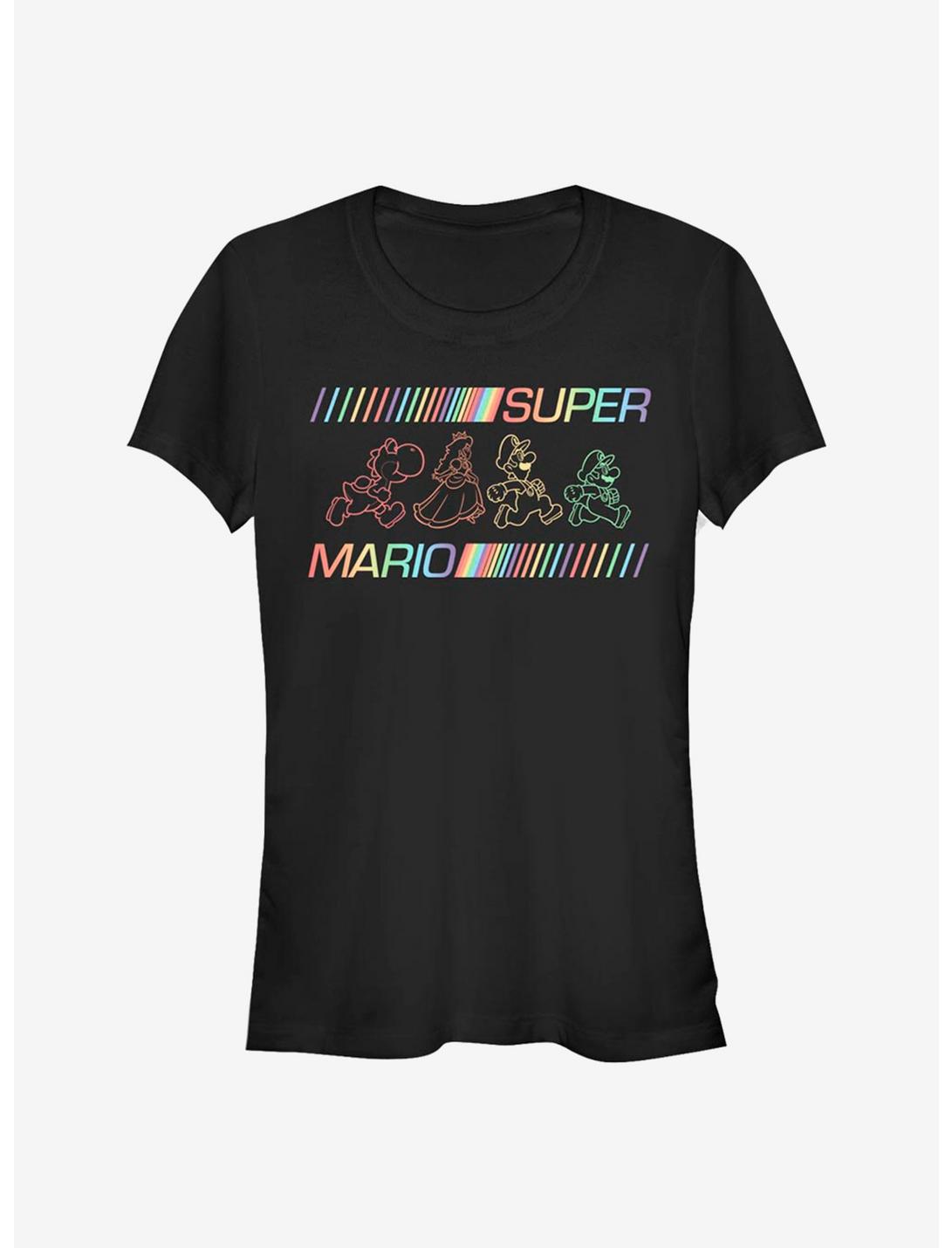 Super Mario Rainbow Mario Run Girls T-Shirt