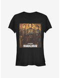 Star Wars The Mandalorian Blue Mandalorian Poster Girls T-Shirt