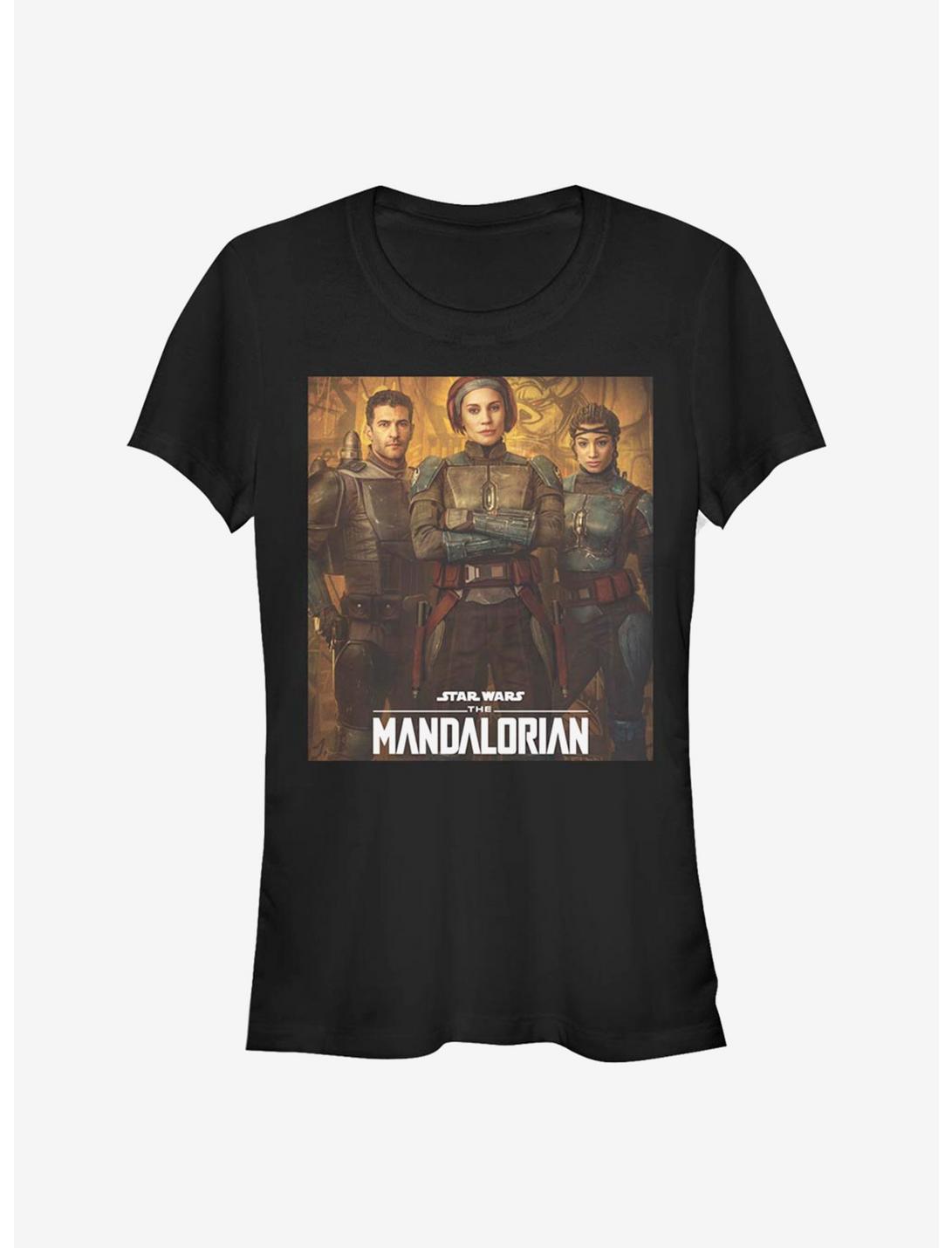 Star Wars The Mandalorian Blue Mandalorian Poster Girls T-Shirt