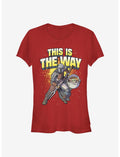 Star Wars The Mandalorian Mando Way Splatter Girls T-Shirt
