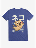 Kawaii Feline Royal Blue T-Shirt