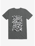 Dia De Los Muertos Panda Party Charcoal Grey T-Shirt