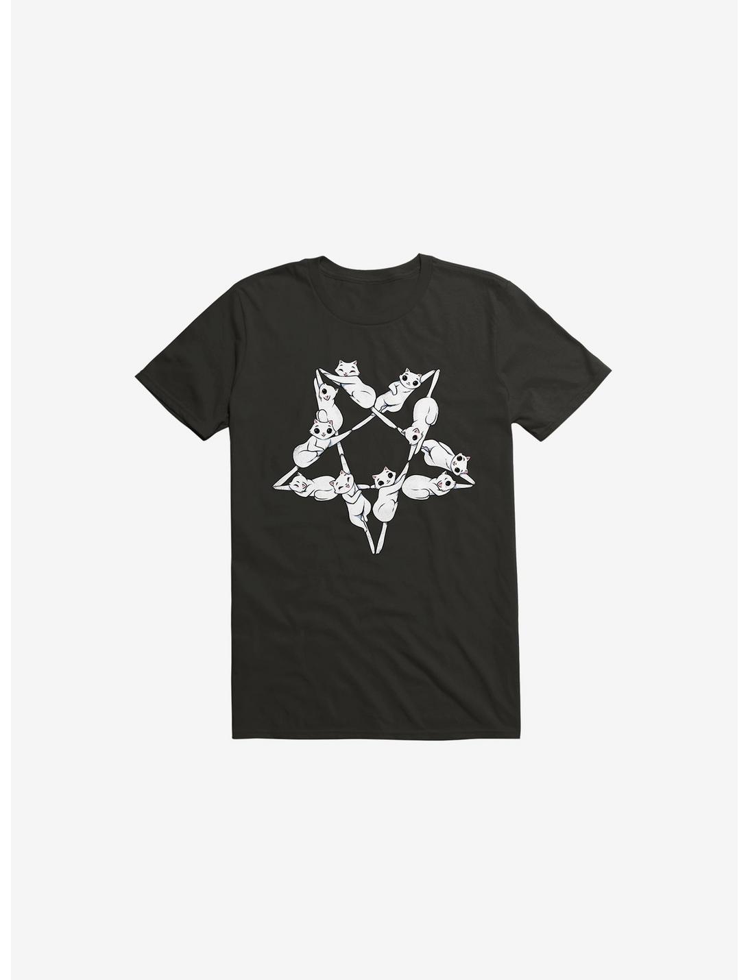 Where The Cats Go At Night Black T-Shirt