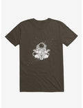 Becoming One With The Universe Astronaut Brown T-Shirt