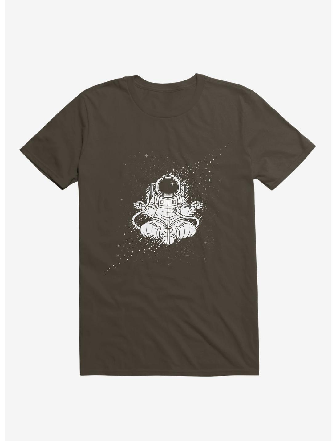 Becoming One With The Universe Astronaut Brown T-Shirt