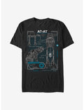 Star Wars Rogue One: A Star Wars Story AT-ACT Schematics T-Shirt