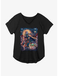 Star Wars The Mandalorian The Child Painted Stars Girls Plus Size T-Shirt
