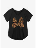 Disney Minnie Mouse Animal Print Bow Girls Plus Size T-Shirt