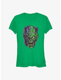 Marvel Spider-Man: No Way Home Green Goblin Face Girls T-Shirt