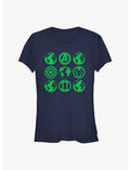 Marvel Avengers Earth Day Green Globes Girls T-Shirt