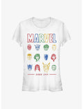 Marvel Avengers Faces Since 1939 Girls T-Shirt
