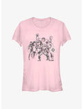 Marvel Avengers Retro Group Girls T-Shirt