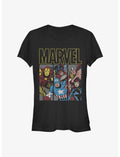 Marvel Avengers Vintage Superheroes Girls T-Shirt