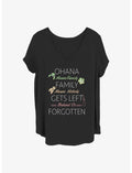 Disney Lilo & Stitch Ohana Family Quoted Girls T-Shirt Plus Size
