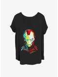Marvel Iron Man Pieced Girls T-Shirt Plus Size