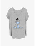 Disney Winnie The Pooh Basic Sketch Eeyore Girls T-Shirt Plus Size
