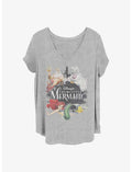 Disney The Little Mermaid Watercolor Poster Girls T-Shirt Plus Size
