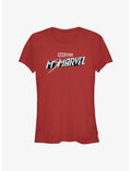 Marvel Ms. Marvel Grayscale Logo Girls T-Shirt