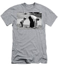 1970s Father Playing Football on Grass Vintage Images T-Shirt