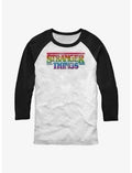 Stranger Things Rainbow Logo Raglan T-Shirt