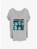 Stranger Things Halftone Gang Girls T-Shirt Plus Size
