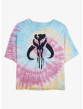 Star Wars The Mandalorian Mythosaur Icon Tie Dye Crop Girls T-Shirt