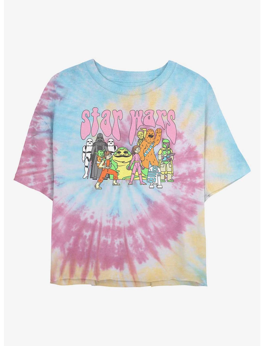 Star Wars Galaxy Fighters Tie Dye Crop Girls T-Shirt
