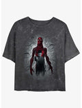 Stranger Things Vecna and Eleven Mineral Wash Crop Girls T-Shirt