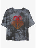 Stranger Things Hellfire Club Choose Your Weapon Mineral Wash Crop Girls T-Shirt