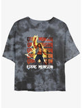 Stranger Things Eddie Munson Rock God Mineral Wash Crop Girls T-Shirt