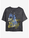 Disney Cinderella No Midnight Mineral Wash Crop Girls T-Shirt