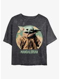 Star Wars The Mandalorian Grogu The Child Mineral Wash Crop Girls T-Shirt