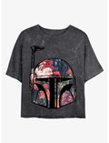 Star Wars Bobba Floral Mineral Wash Crop Girls T-Shirt