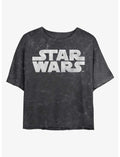 Star Wars Logo Mineral Wash Crop Girls T-Shirt
