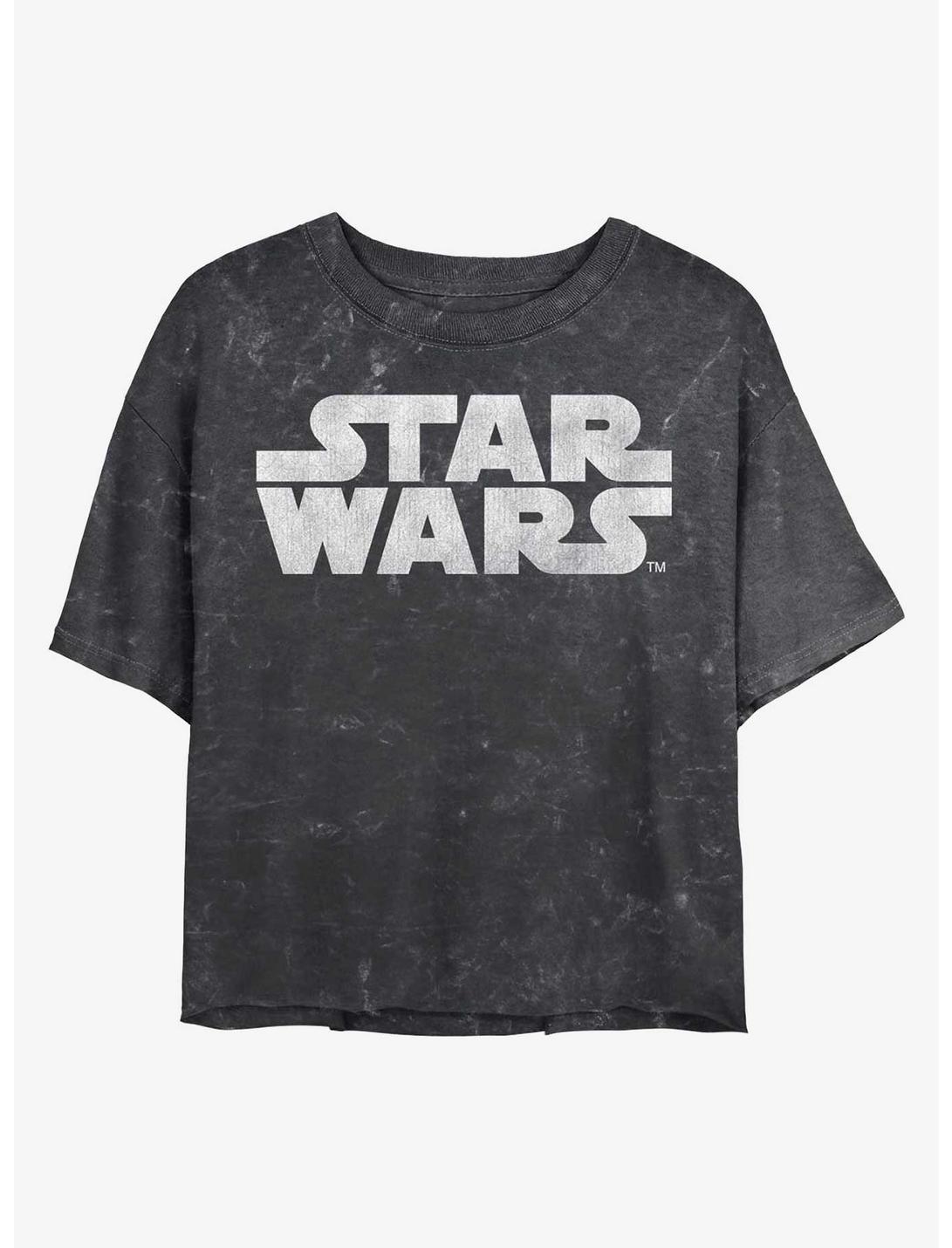 Star Wars Logo Mineral Wash Crop Girls T-Shirt