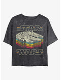 Star Wars Retro Falcon Mineral Wash Crop Girls T-Shirt