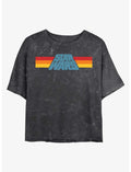 Star Wars Slant Logo Mineral Wash Crop Girls T-Shirt