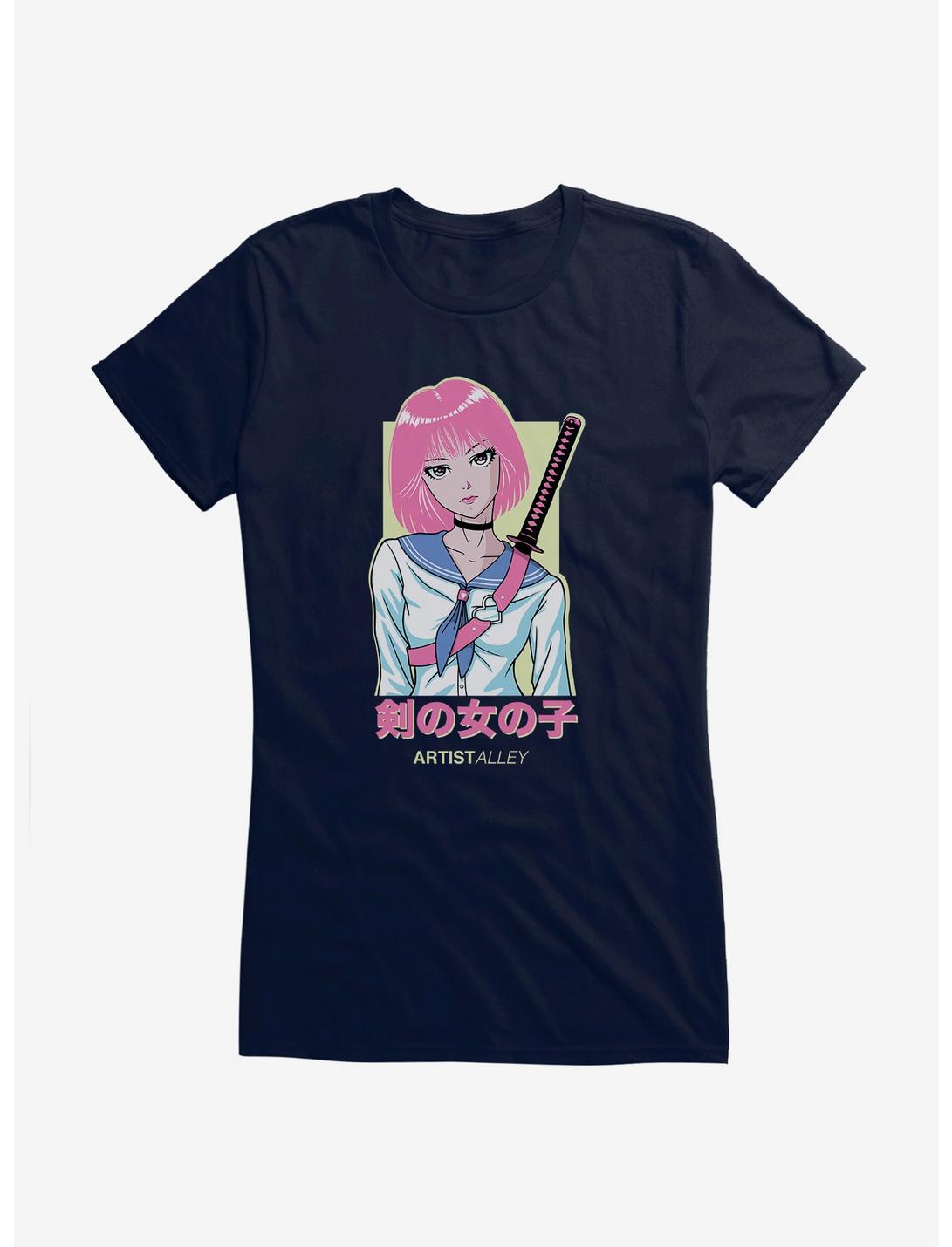 Artist Alley Anime Girl Sword Girls T-Shirt