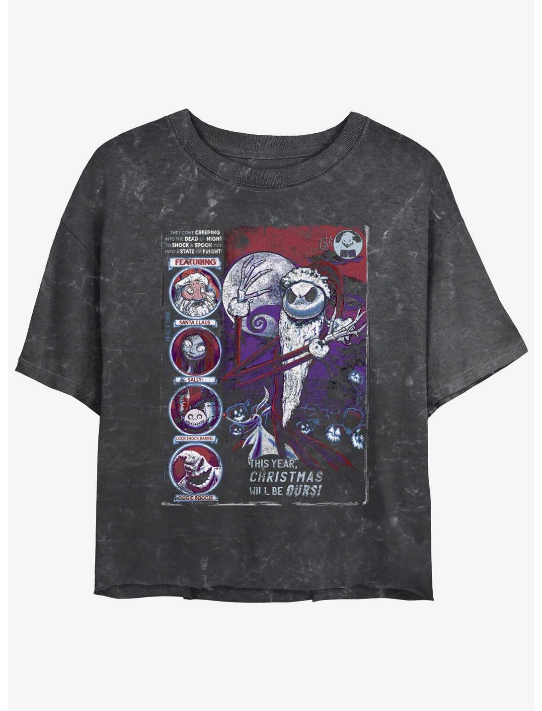 Disney The Nightmare Before Christmas First Nightmare Mineral Wash Girls Crop T-Shirt