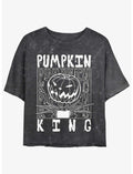 Disney The Nightmare Before Christmas Jack Pumpkin King Mineral Wash Girls Crop T-Shirt