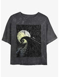 Disney The Nightmare Before Christmas Jack On Spiral Hill Mineral Wash Girls Crop T-Shirt