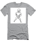 2 American Football Player Cartoon Black and White Aloysius Patrimonio T-Shirt