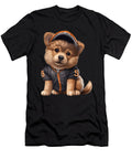 2 American Football Puppy Touchdown Quarterback Linebacker Dog Heidi Joyce T-Shirt