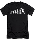 2 Cricket Funny Retro Evolution of Humans Novelty Graphic Sports Gifts for Him Orange Pieces T-Shirt