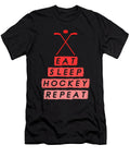 2 Eat Sleep Hockey Repeat Eq Designs T-Shirt