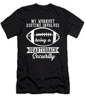 2 Football Quarterbacks Security Workout Routine Player Sports Toms Store T-Shirt