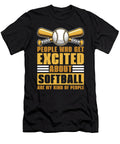 2 Funny Softball Catcher Batter Pitcher Softball Crazy Squirrel T-Shirt
