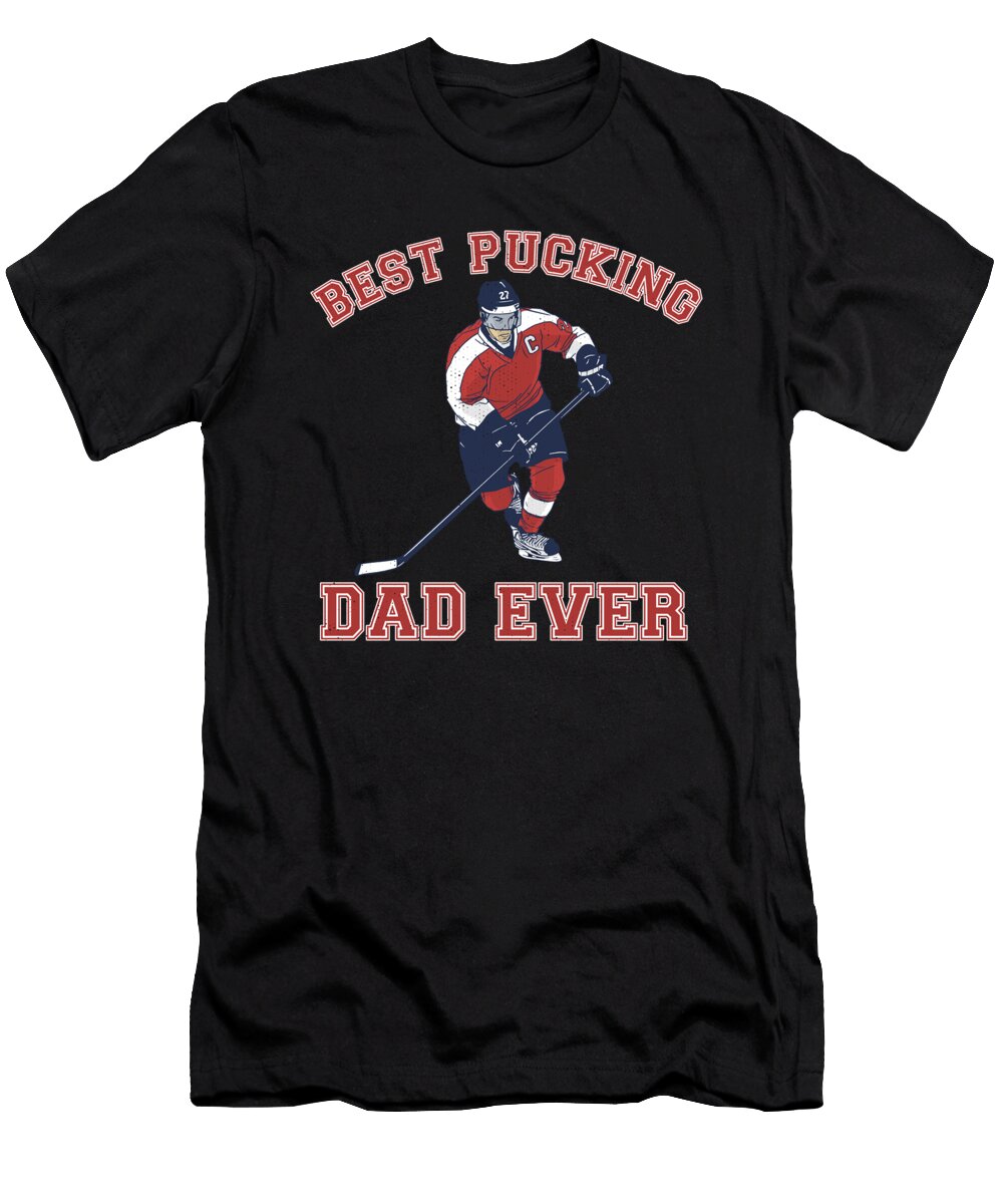2 Hockey Gift Best Pucking Dad Raphaelartdesign T-Shirt