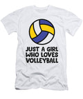 2 Just a Girl Who Loves Volleyball Eq Designs T-Shirt