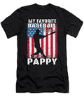 2 My Favorite Baseball Player Calls Me Pappy Baseball USA Flag Dhbubble T-Shirt